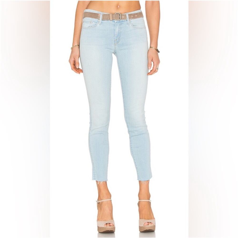 Mother Denim Women's Looker Ankle Fray Jeans Sweet Talk Me Light Wash Size 27